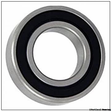 Chrome steel deep groove ball bearing 6004ZZ with dimensions 20x42x12 mm
