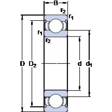 6 mm x 15 mm x 5 mm  SKF 619/6-2Z Deep groove ball bearing size: 6x15x5 mm 619/6-2Z/C3